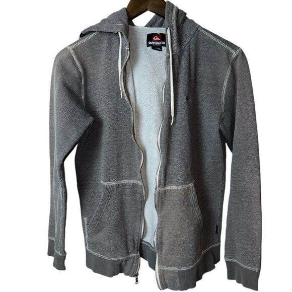 Quiksilver Hoodie Sweatshirt Boys Size S Long Sleeve Full Zip - Picture 2 of 6